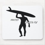 Longboarder silhouette design mousepads