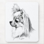 Longcoat chihuahua mousepads
