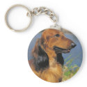Longhaired Dachshund  keychain