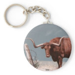 LONGHORN STEER painting by DiDi keychains