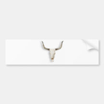 longhorn_steer_skull bumper sticker