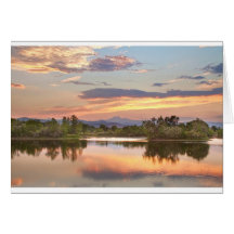 Longs Peak Evening Sunset View Card
