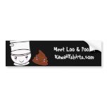 Loo & Poo cute Kawaii friends Bumper sticker bumper stickers