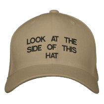 LOOK AT THE SIDE OF THIS HAT BASEBALL CAP