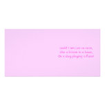Look! I am just so cute. Poem in pink. Custom photo cards