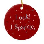 Look, I Sparkle Ornament Gift Tag