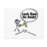 Look Mum No Roids postcards