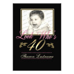 Look Who's 40 Photo Personalised Invitation