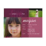 look who's turning five • Birthday Invitation postcards