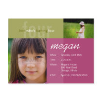 look who's turning four • Birthday Invitation