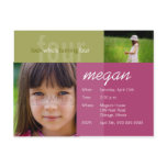 look who's turning four • Birthday Invitation postcards