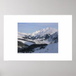 Looking down over a small alpine village print
