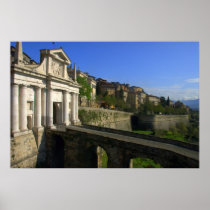 Looking Down the Walls of Bergamo Italy