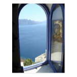 Looking Out in Santorini Post Cards