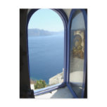 Looking Out in Santorini Post Cards