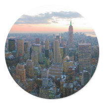 Looking South from Top of the Rock New York City Round Sticker