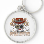 looking steampunked steampunk collage art keychains