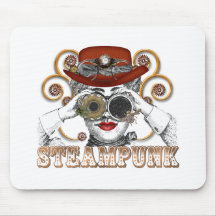 looking steampunked steampunk collage art mouse pad