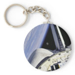 Looking Thru Rear View Mirror From Space Shuttle keychains
