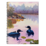 Loons At Twilight Spiral Notebook
