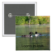 Loons in love Button