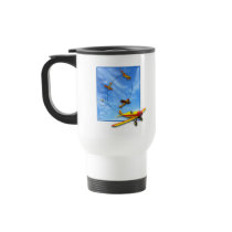Loop Aerobatic manoeuvre with Aeroplane Coffee Mug