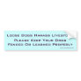 Loose Dogs Harass Livestock Bumper Stickers