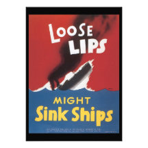 Loose Lips Sink Ships World War 2 Custom Invite