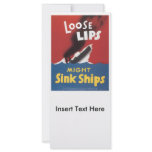 Loose Lips Sink Ships World War 2 rack cards