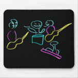 Loose stick figures black background mousepads