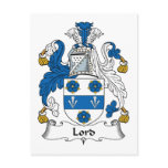 Lord Family Crest postcards