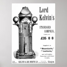 Lord Kelvin Standard Compass Poster