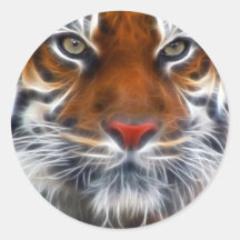 Lord of the Indian Jungles, The Royal Bengal Tiger Round Sticker