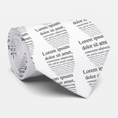 Lorem Ipsum Neck Tie by toxiferous