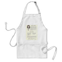 Loretta Young Chicken and Wine Recipe Apron