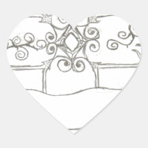 Lori's Cross Heart Sticker