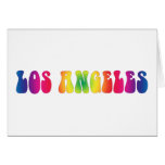 Los Angeles 60's Tie Dye Blank Card