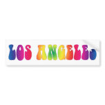 Los Angeles 60's Tie Dye Bumper Sticker bumper stickers
