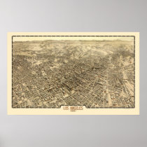 Los Angeles, CA Panoramic Map - 1909 Posters