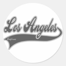 Los angeles California Round Stickers