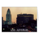 Los Angeles City Hall at dusk card