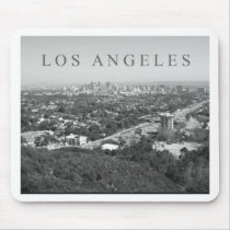 Los Angeles in Black and White Mouse Pad