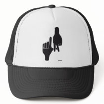 LOS ANGELES LA HAND SIGN TRUCKER HATS