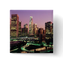Los Angeles Night Lights Pinback Button