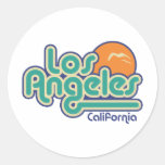 Los Angeles Round Stickers