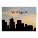 Los Angeles Skyline at dusk card
