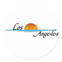 Los Angeles Round Sticker