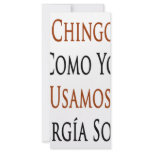 Los Chingones Como Yo Usamos Energia Solar Custom Rack Card