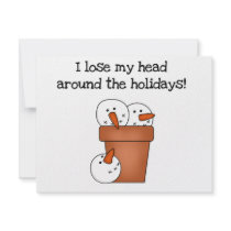 Lose My Head Holiday Tshirts and Gifts Custom Announcement