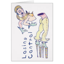 Losing Control Greeting Cards